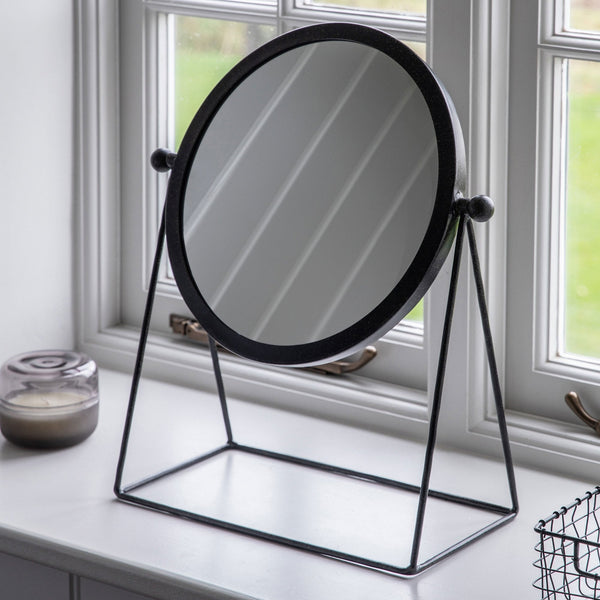 Colnbrook Adjustable Table Top Mirror in Aged Black