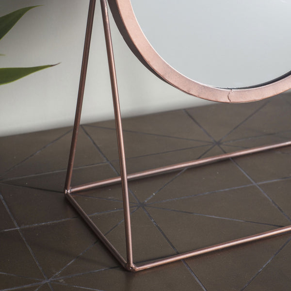 Colnbrook Adjustable Table Top Mirror in Aged Copper