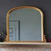 Pangbourne Gold Leaf Arch Framed Over Mantel Mirror