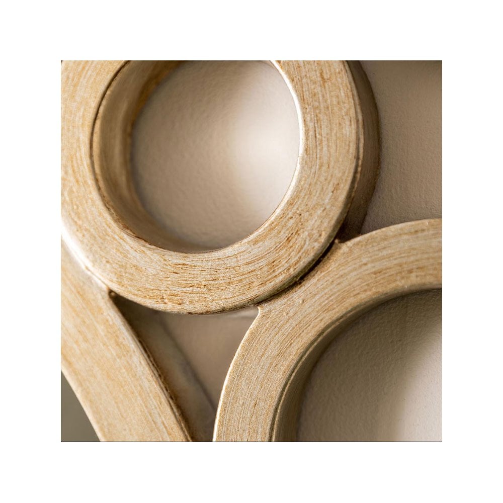 Theale Multi Ring Warm Gold Finished Framework Round Wall Mirror