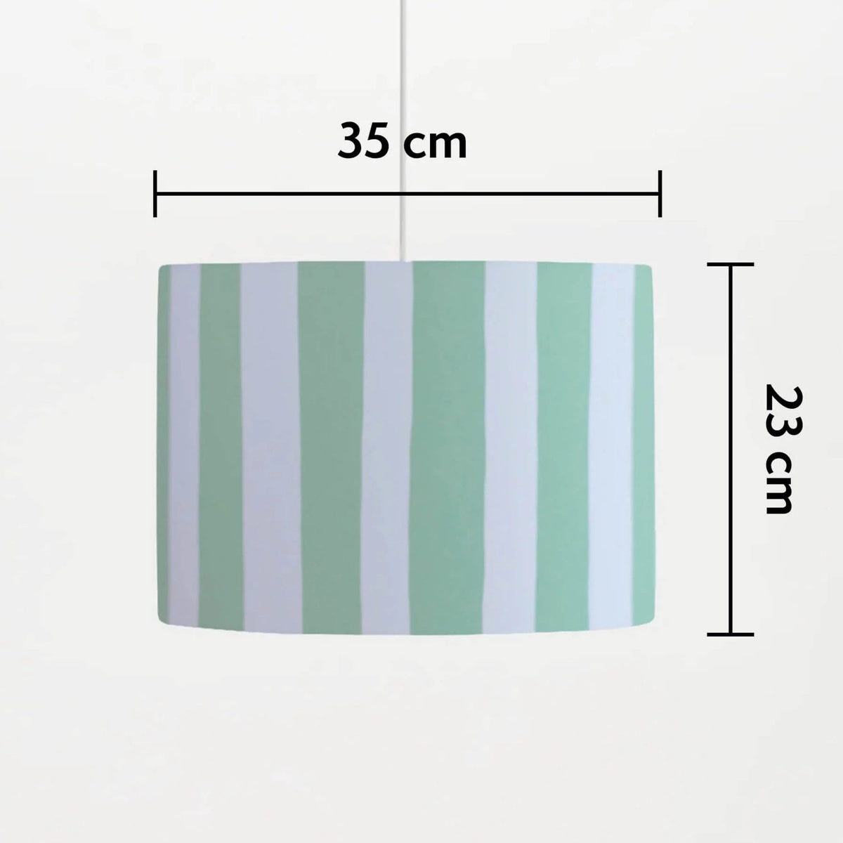 Striped 350mm Drum Shade in Blue & Green
