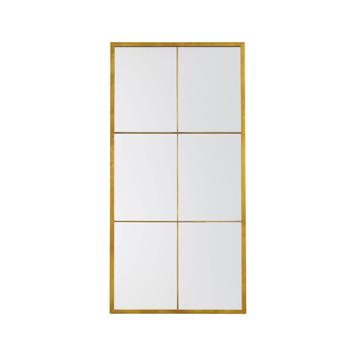 Yattendon French Gold Finished Portrait Window Wall Mirror