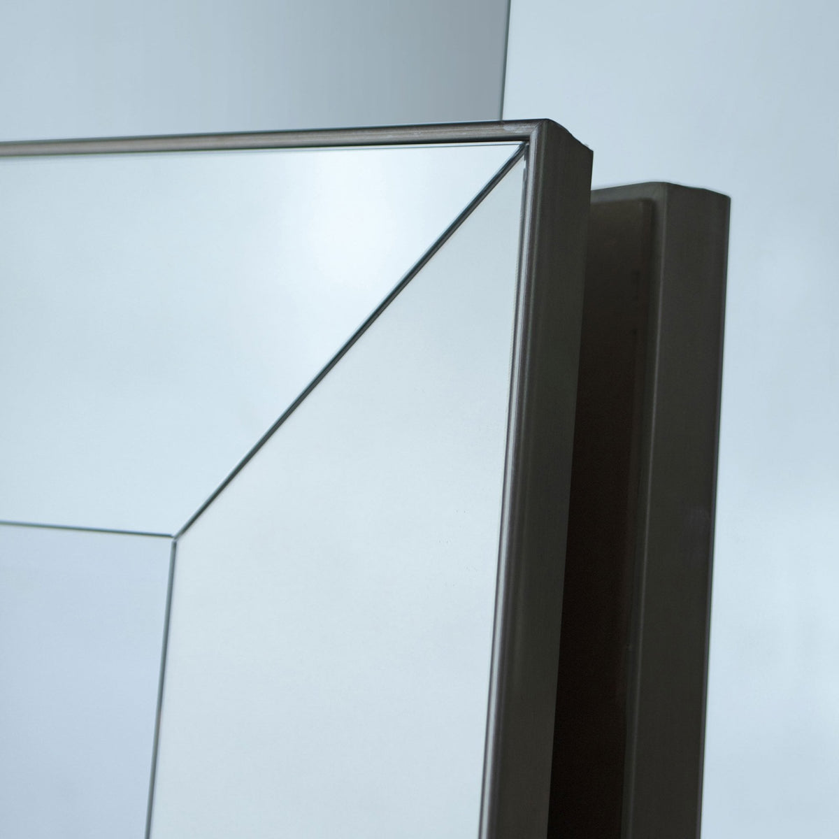 Midgham Wide Mirrored Glass Frame Wall Mirror