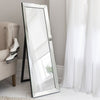 Hermitage Silver and Matt Black Full Length Cheval Mirror