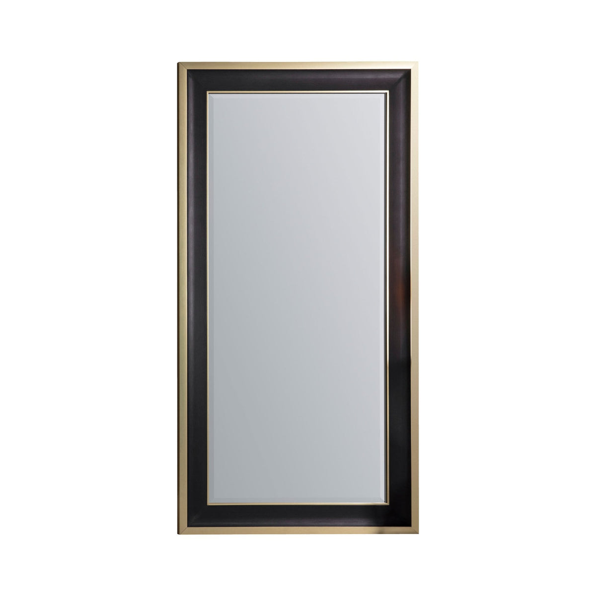 Compton Matt Black with Gold Detail Leaner Mirror
