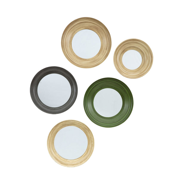 Wasing 5 Scatter Wall Mirrors Multi Colour Set