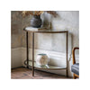 Ruscombe Aged Bronze Demi Lune Console Table