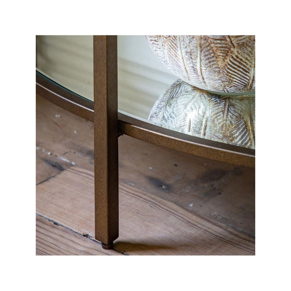 Ruscombe Aged Bronze Demi Lune Console Table