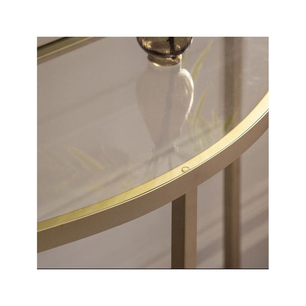 Ruscombe Champagne Gold Demi Lune Console Table