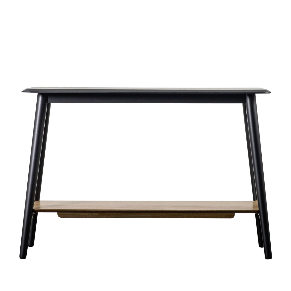 Hurst Black Oak Veneer Mid Century Style Console Table