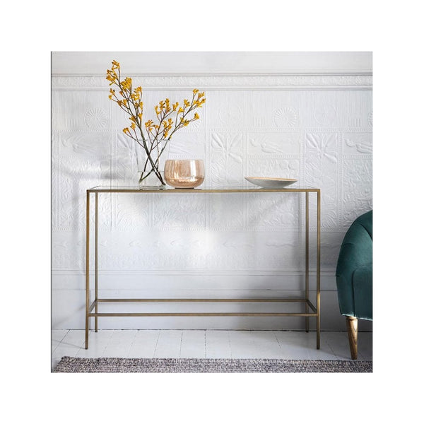 Remenham Antique Bronze Plate Console Table