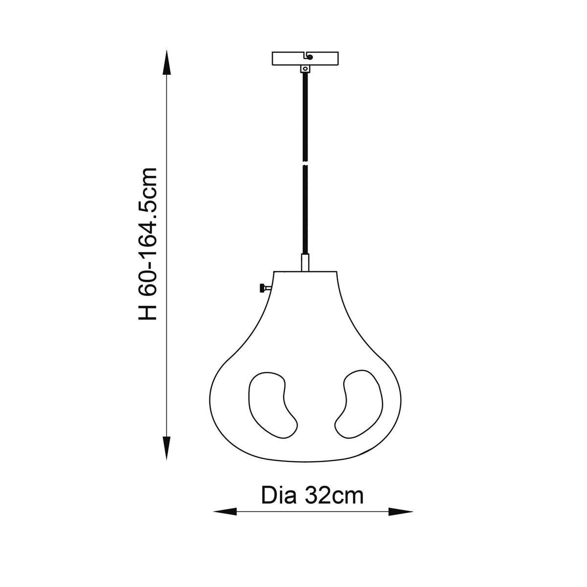 Utopia Pendant in Clear Glass With Chrome Meatlwork