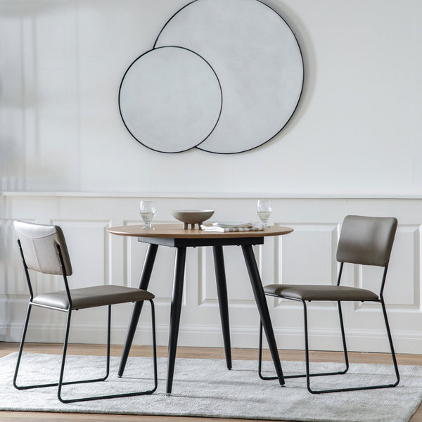 Aldworth Matt Black Interlocking Round Wall Mirrors