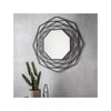 Bisham Matt Black Finished Geometric Metal Frame Octagon Wall Mirror