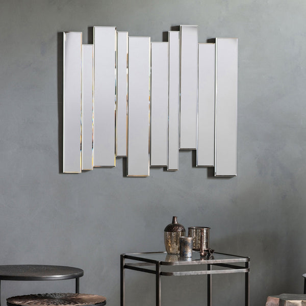 Whistley Multiple Panel Bevelled Edge Rectangular Wall Mirror