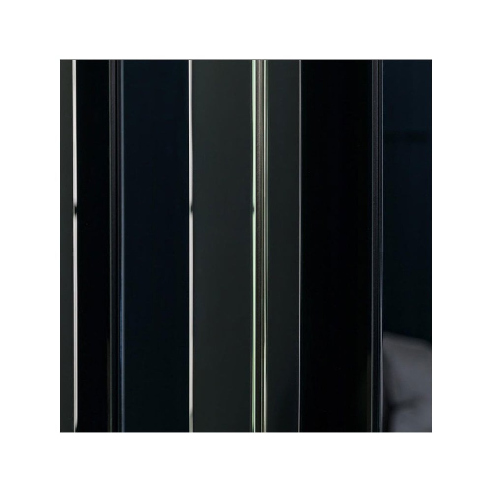 Whistley Black Smoked Multiple Panel Bevelled Edge Rectangular Wall Mirror