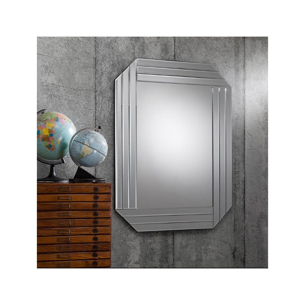 Warfield Triple Layered Frame Bevelled Edge Rectangular Wall Mirror
