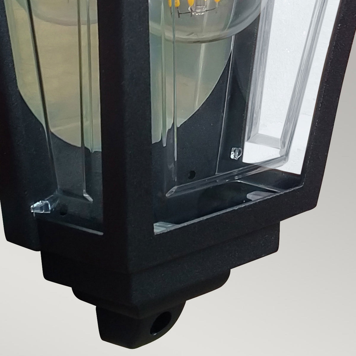 Deco Lane IP44 Half Wall Lantern in Black
