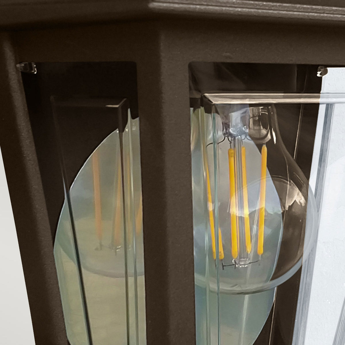 Deco Lane IP44 Half Wall Lantern in Bronze