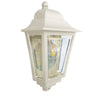 Deco Lane IP44 Half Wall Lantern in Cream