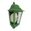 Deco Lane IP44 Half Wall Lantern in Green