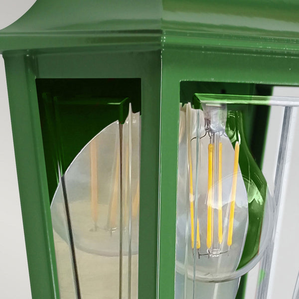 Deco Lane IP44 Half Wall Lantern in Green