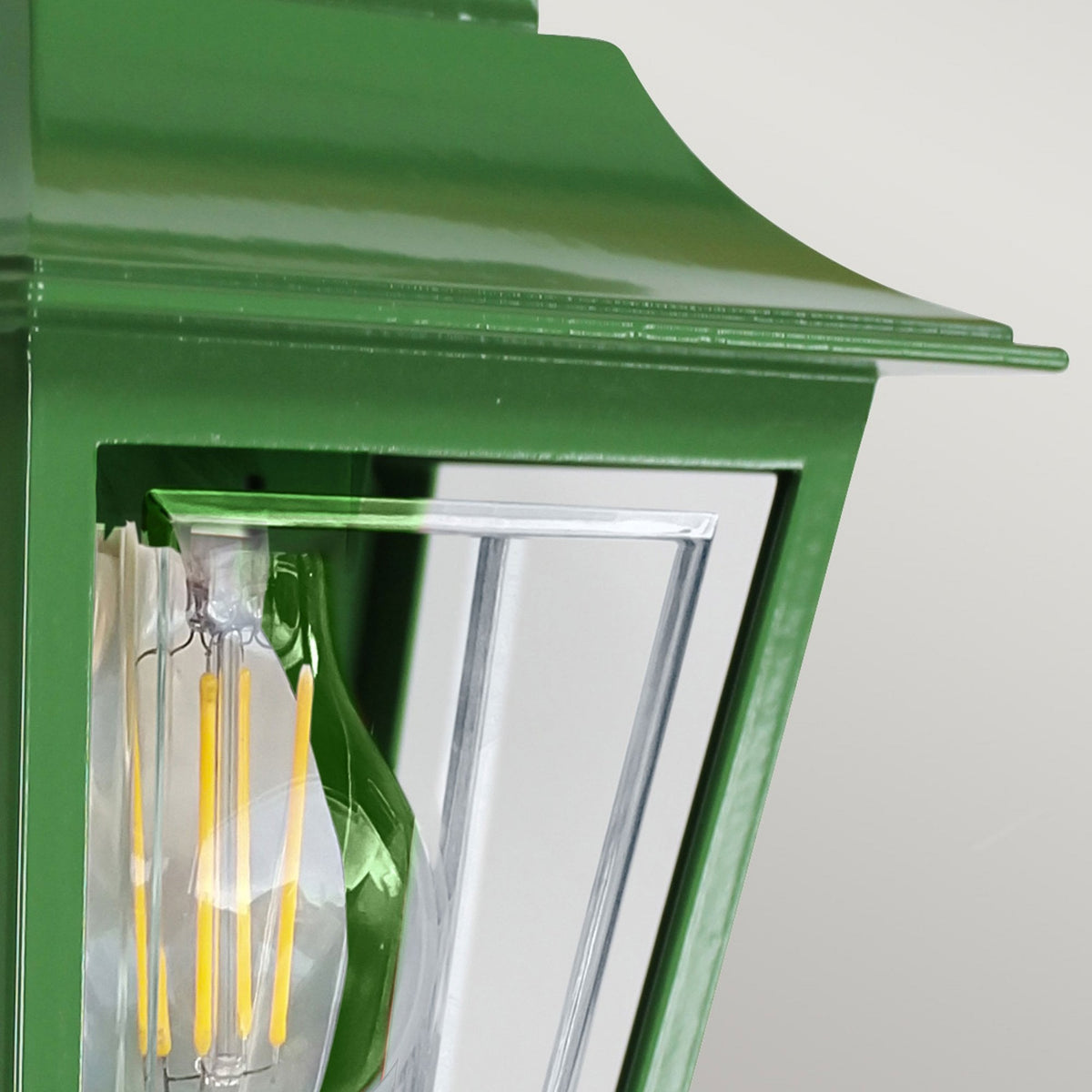 Deco Lane IP44 Half Wall Lantern in Green