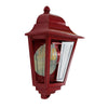 Deco Lane IP44 Half Wall Lantern in Red