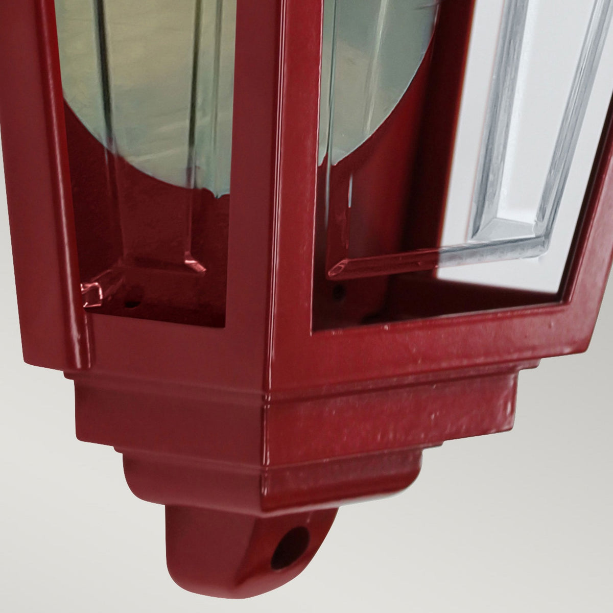 Deco Lane IP44 Half Wall Lantern in Red