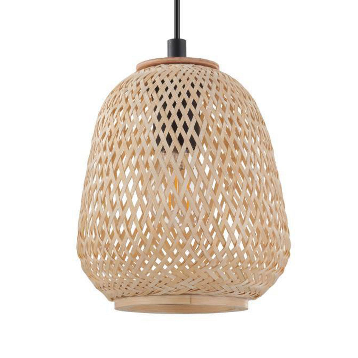 Dembleby Triple Drop Natural Wood Pendant