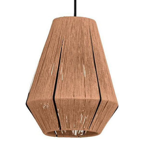 Alderney Triple Drop Linear Pendant Wrapped with Natural Hemp Yarn
