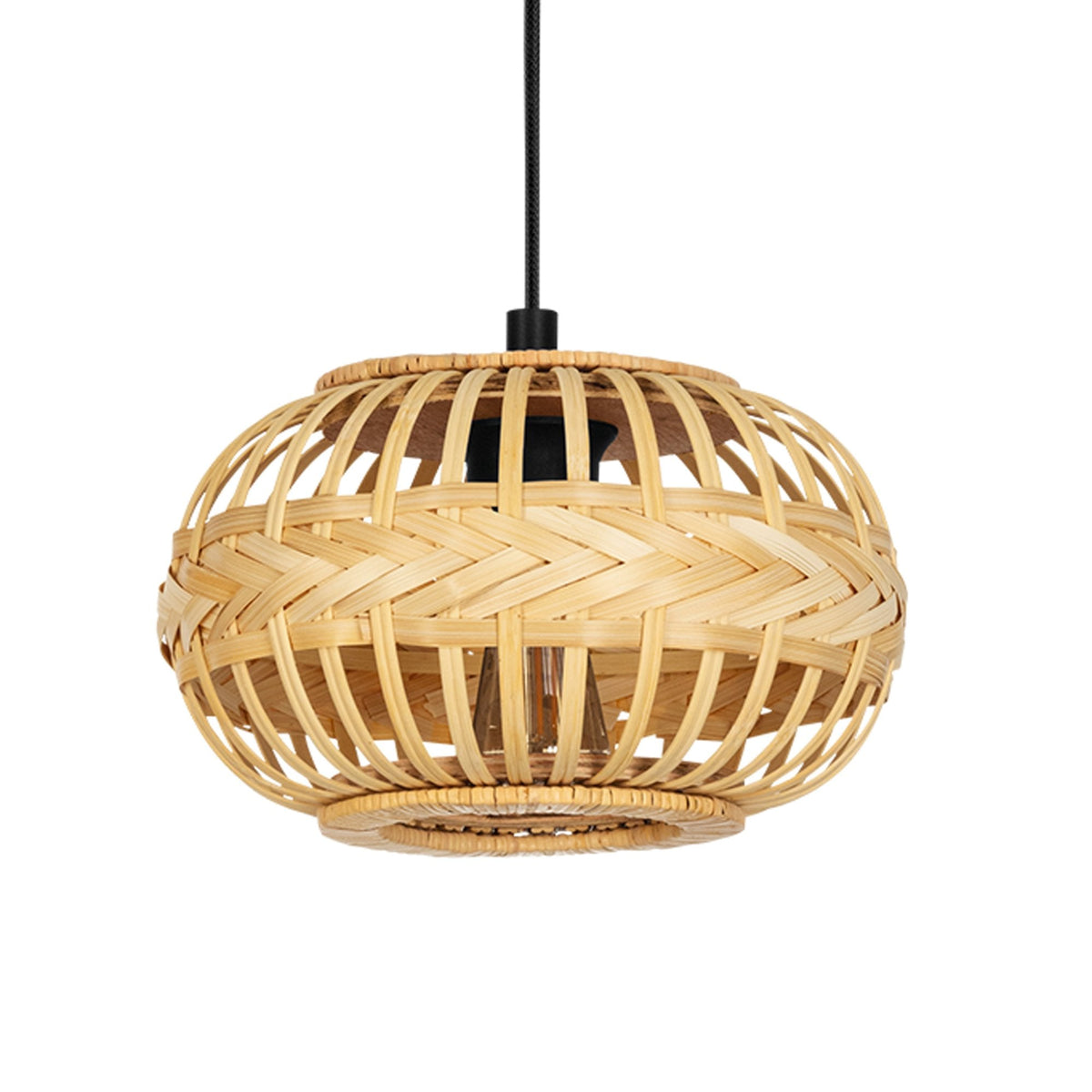 Amsfield 1 Triple Drop Linear Bamboo Wickerwork Pendant