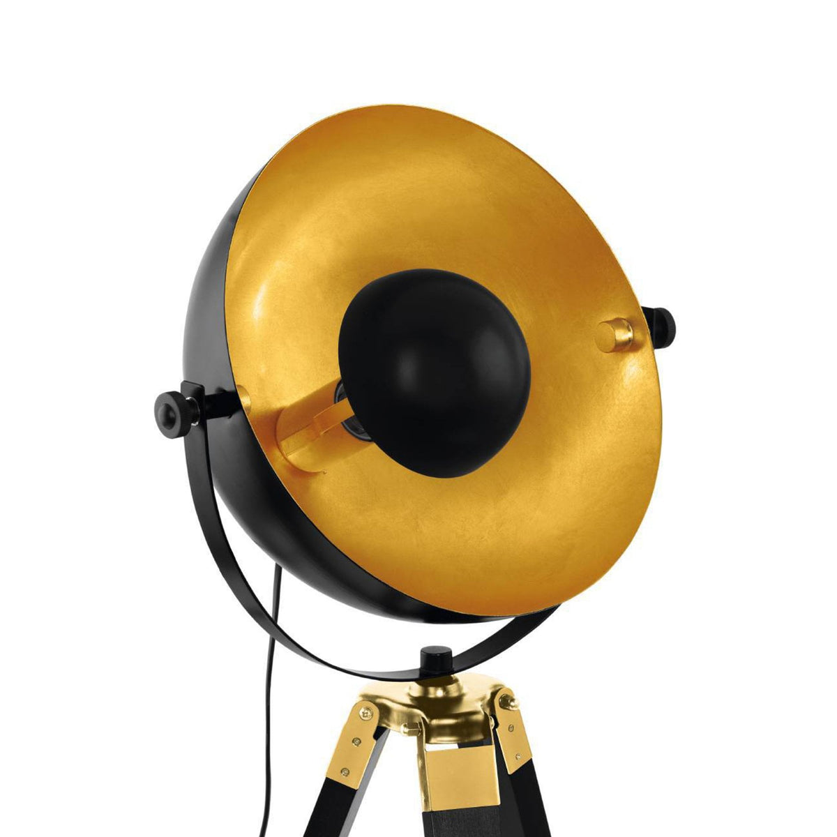 Covaleda Tripod Table Lamp in Black Brass and Gold