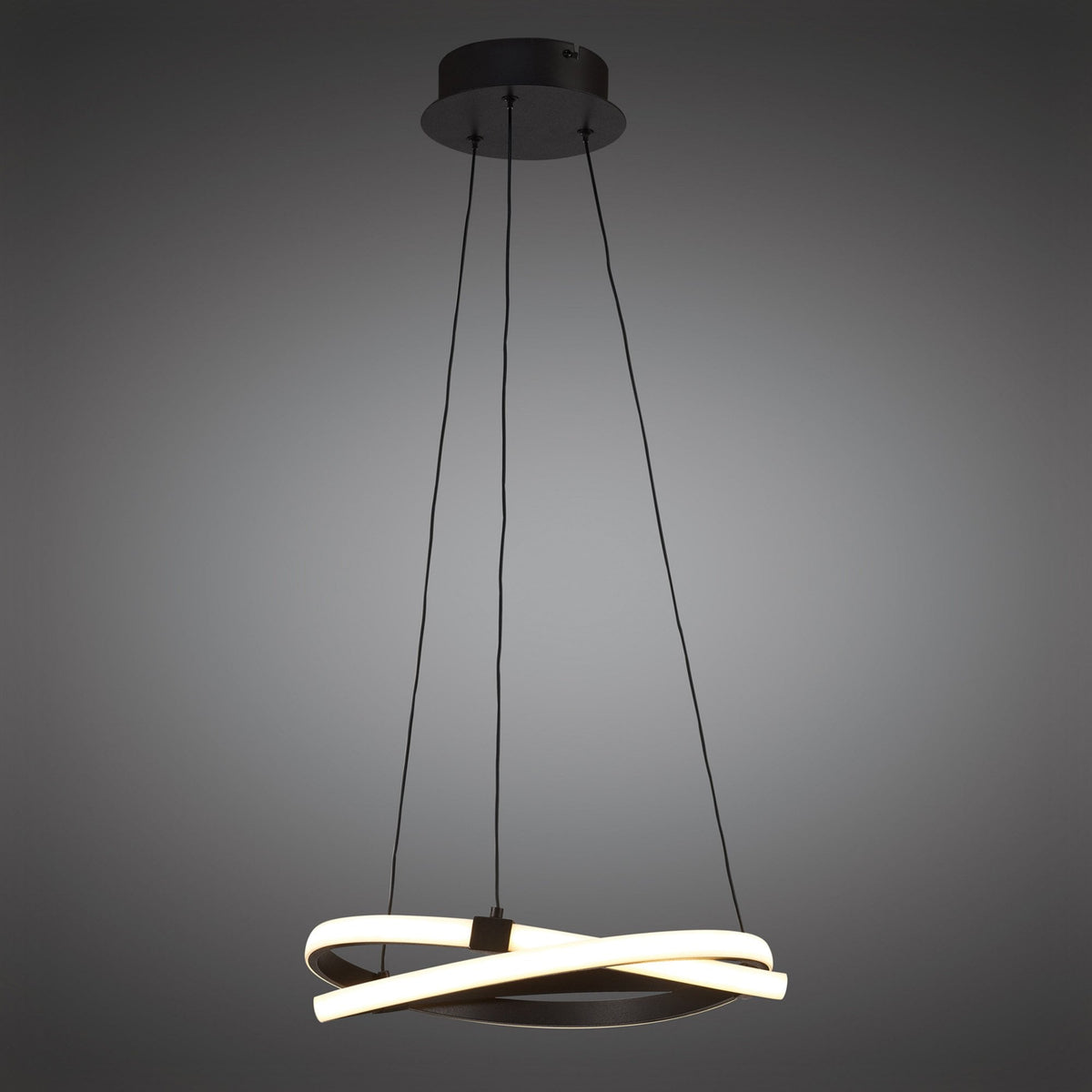 Infinity 30w LED Sculptured Pendant In Brown Oxide