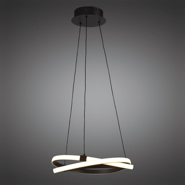 Infinity 30w LED Sculptured Pendant In Brown Oxide