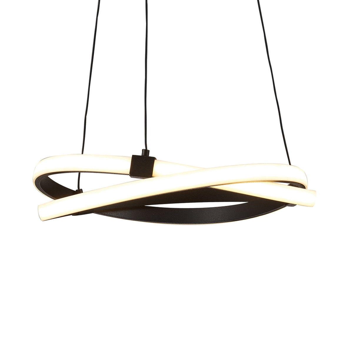 Infinity 30w LED Sculptured Pendant In Brown Oxide