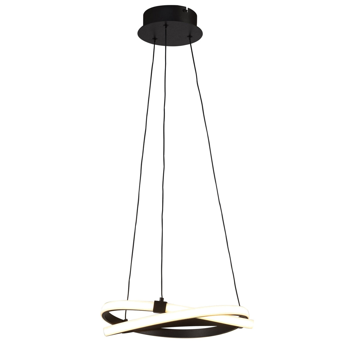 Infinity 30w LED Sculptured Pendant In Brown Oxide
