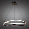 Infinity 42w Dimmable LED Sculptured Pendant In Brown Oxide