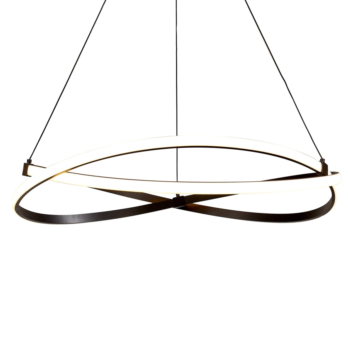 Infinity 42w Dimmable LED Sculptured Pendant In Brown Oxide