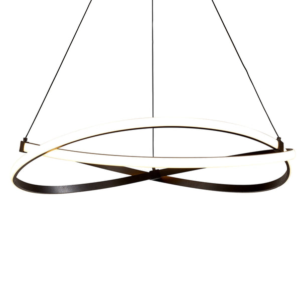 Infinity 42w Dimmable LED Sculptured Pendant In Brown Oxide