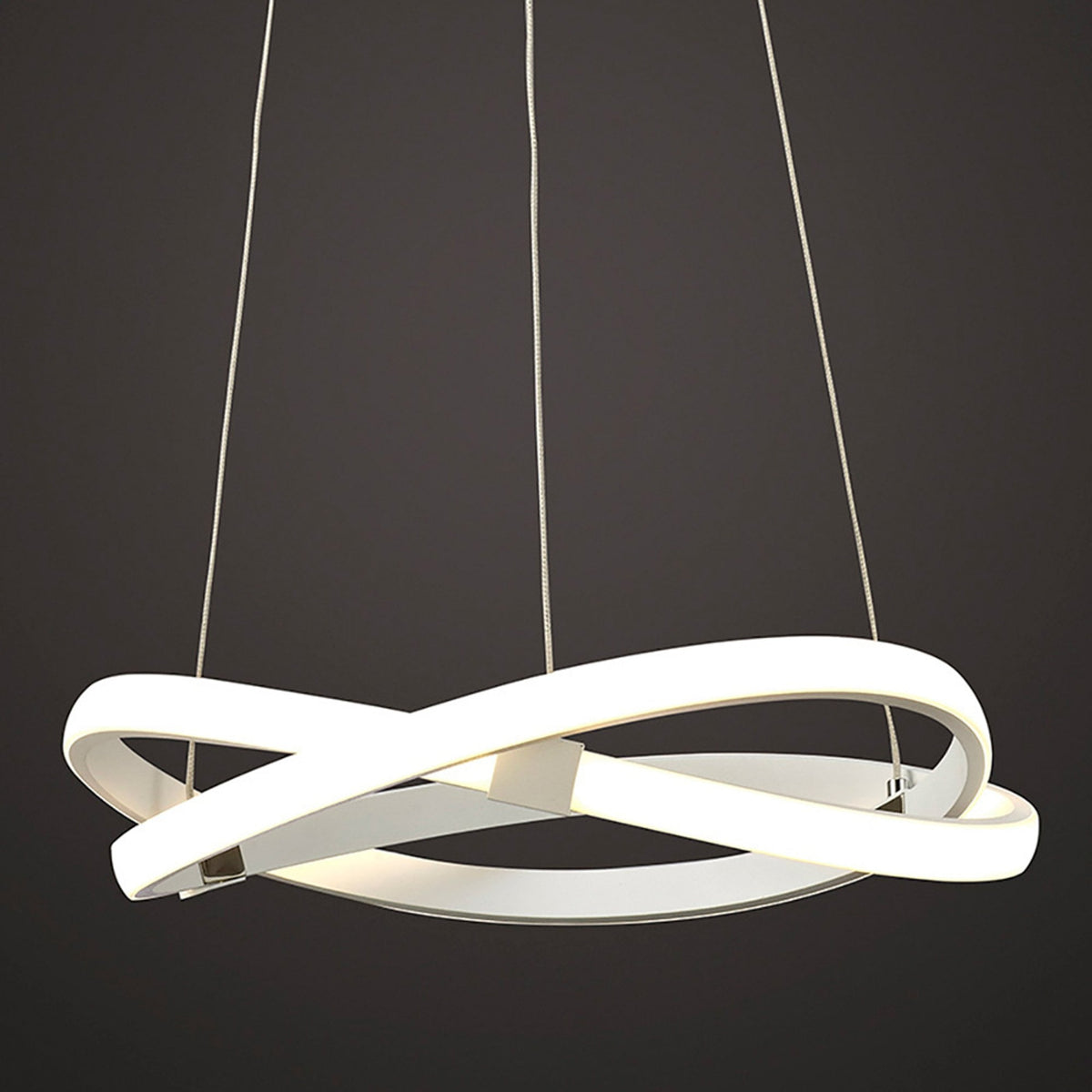 Infinity 30w LED Sculptured Pendant In White