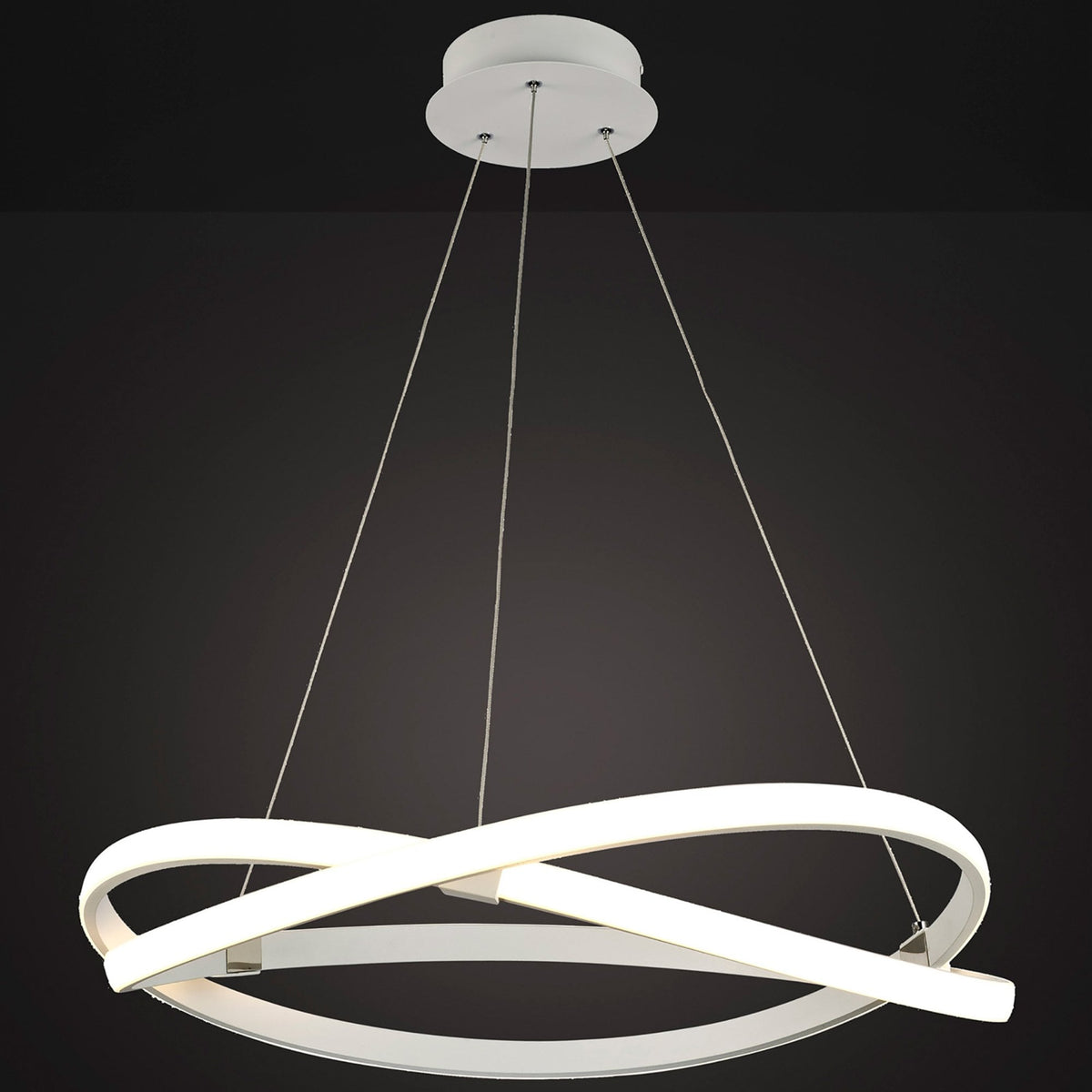 Infinity 42w Dimmable LED Sculptured Pendant In White
