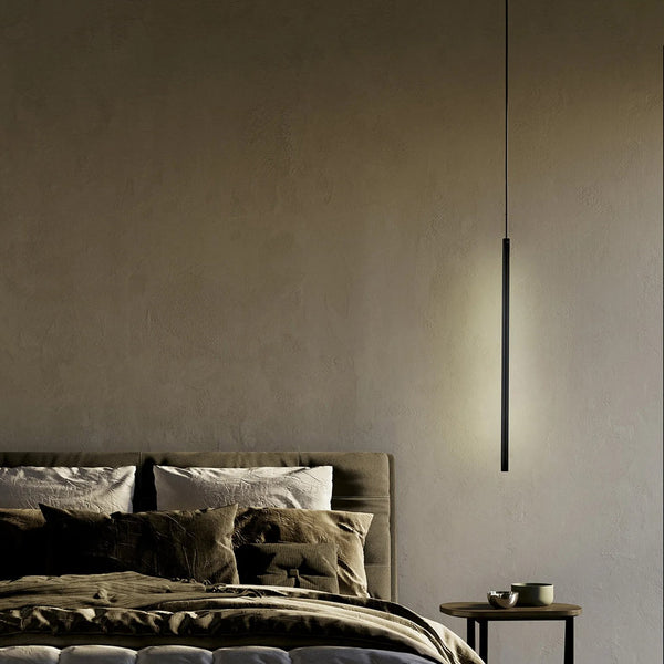 Torch Vertical LED Pendant In Sand Black