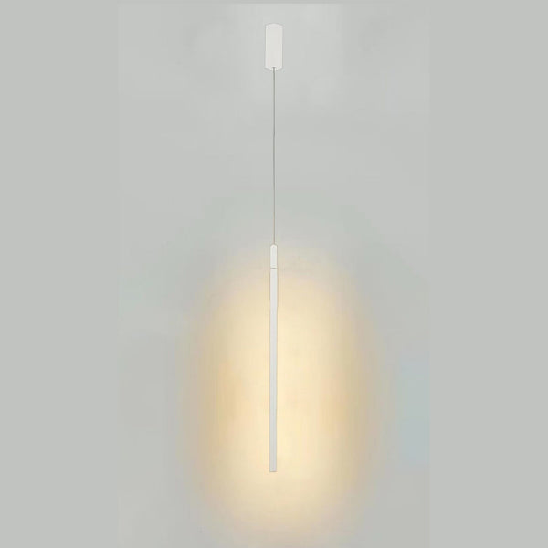 Torch Vertical LED Pendant In Sand White