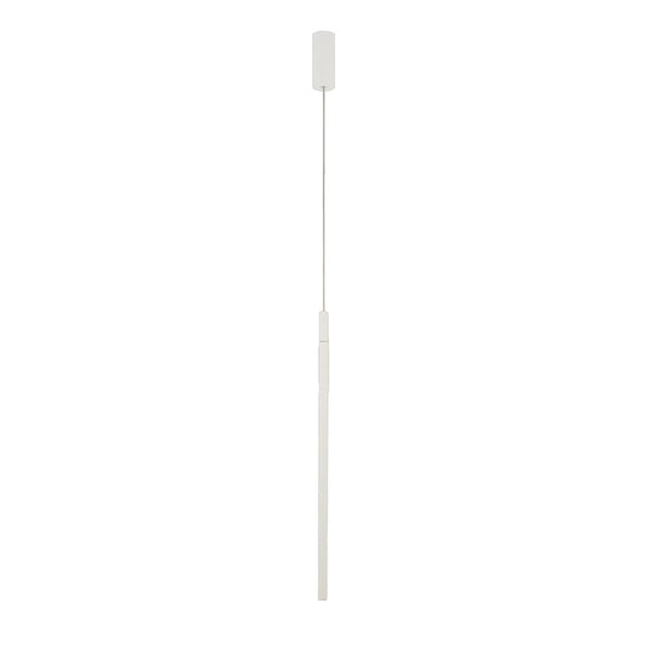 Torch Vertical LED Pendant In Sand White