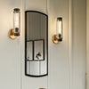 Masthead IP44 Single Wall Light in Heritage Brass and Black