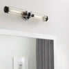 Masthead IP44 Twin Wall Light in Polished Chrome and Black