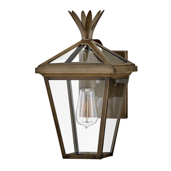 Palma IP44 Exterior Small Wall Lantern in Burnished Bronze
