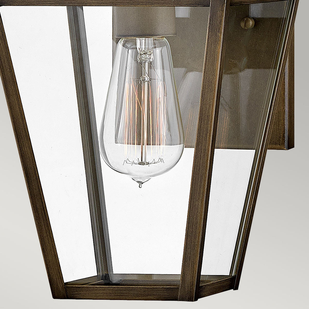 Palma IP44 Exterior Small Wall Lantern in Burnished Bronze