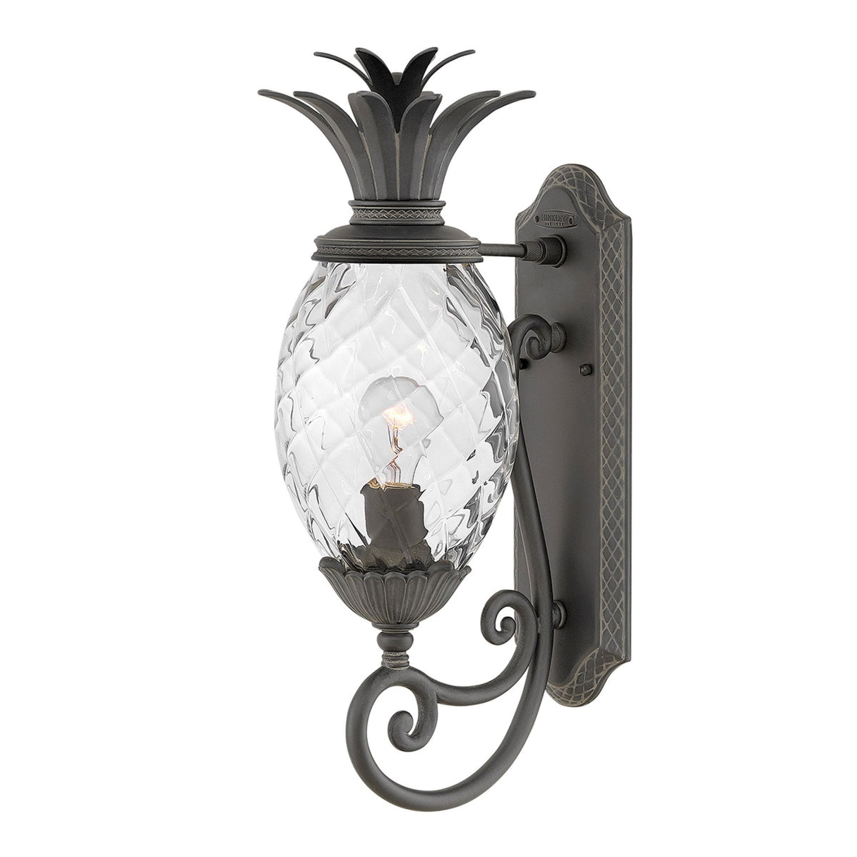 Plantation IP44 Exterior Medium Wall Lantern in Museum Black